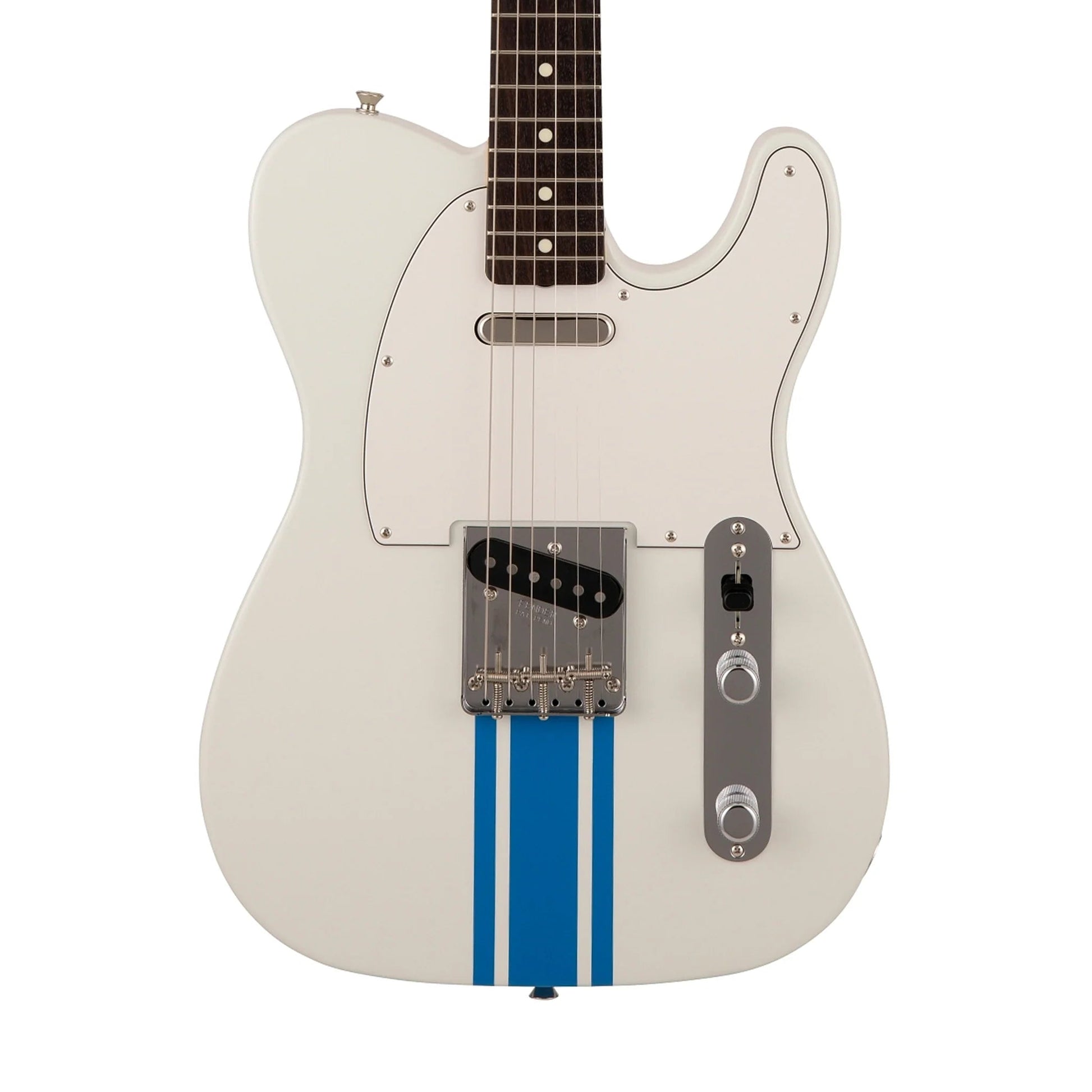 Đàn Guitar Điện Fender 2023 Collection Made In Japan Traditional 60s Telecaster SS, Rosewood Fingerboard, Olympic White / Blue Stripes - Việt Music