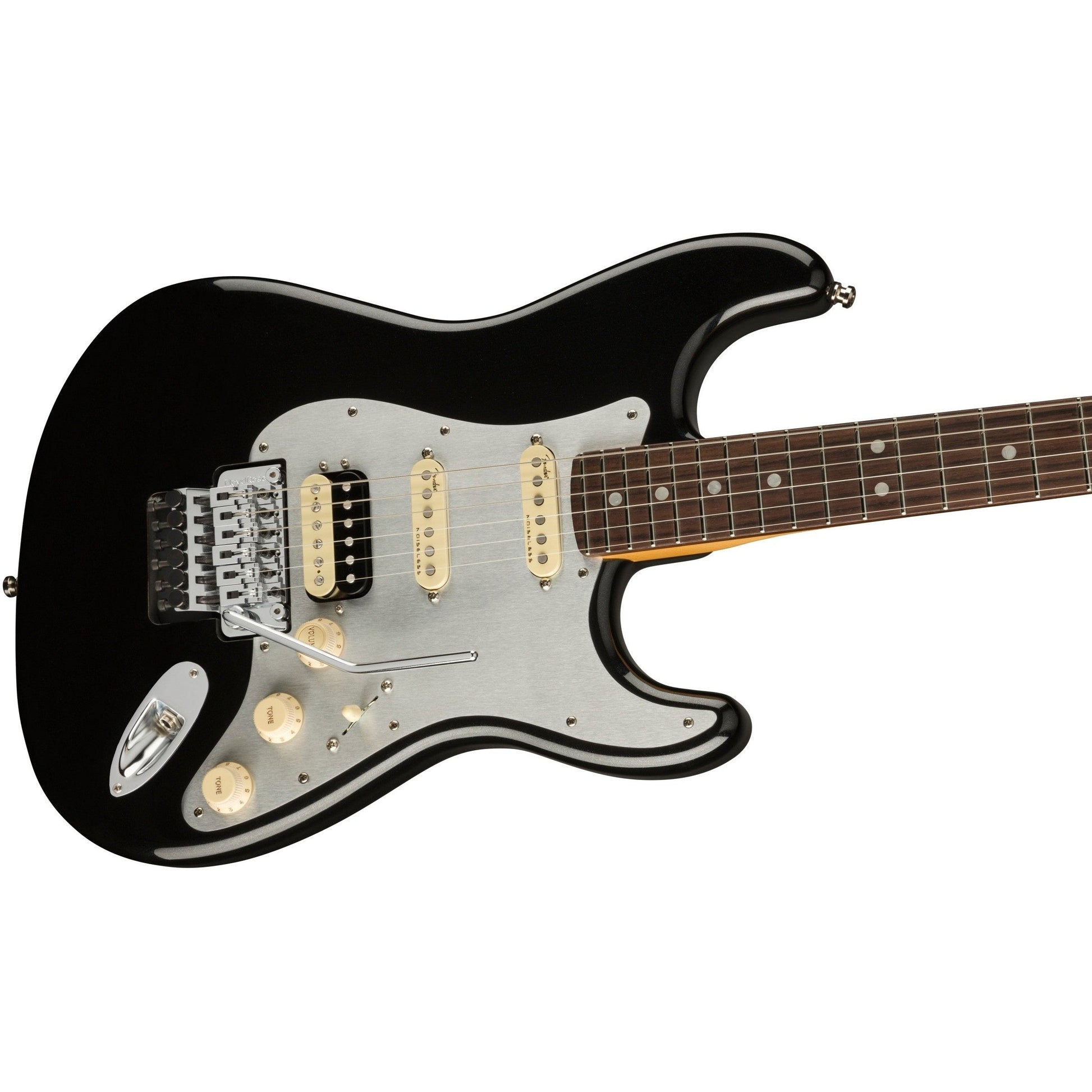 Đàn Guitar Điện Fender American Ultra Luxe Floyd Rose Stratocaster HSS, Rosewood Fingerboard, Mystic Black - Việt Music