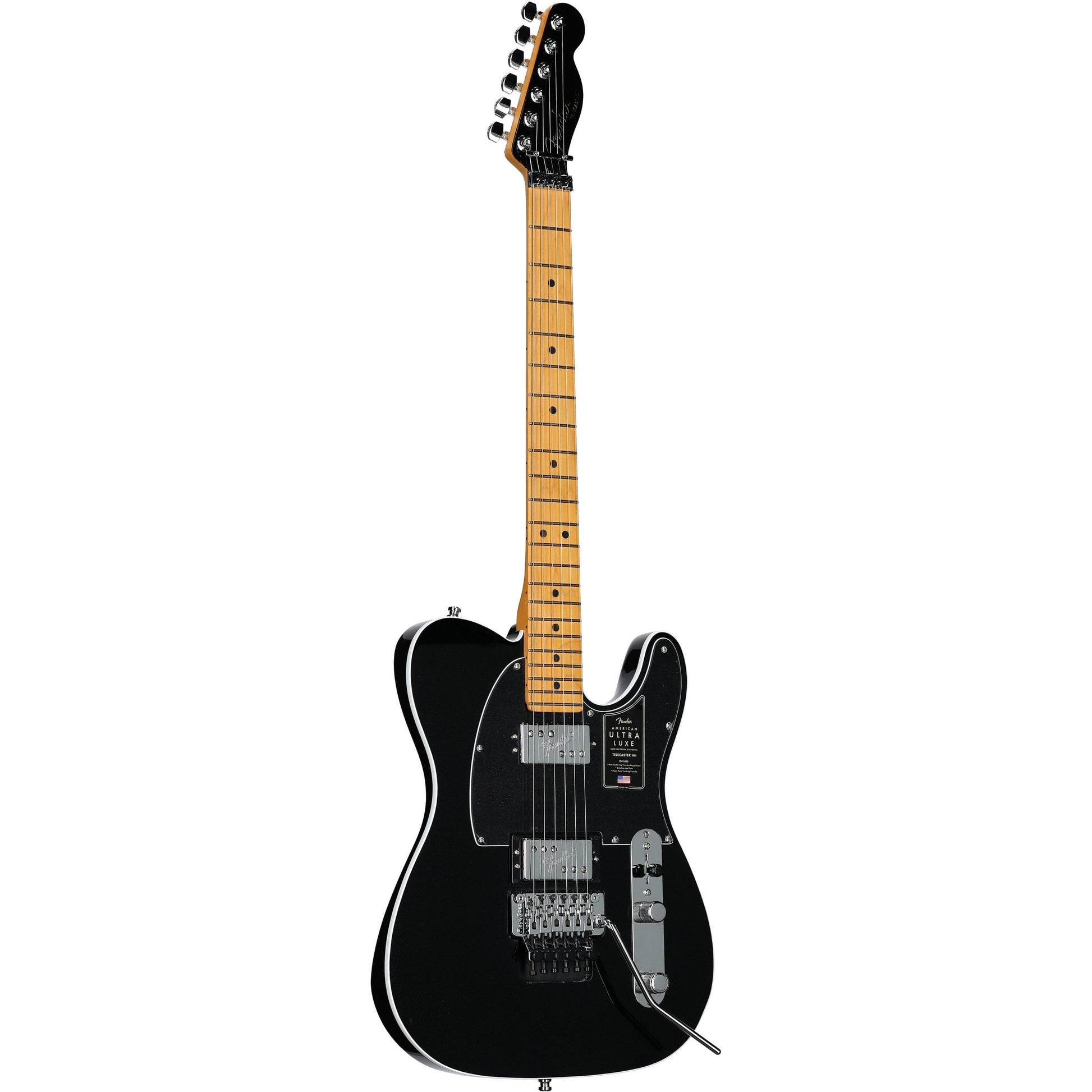 Đàn Guitar Điện Fender American Ultra Luxe Telecaster Floyd Rose HH, Maple Fingerboard, Mystic Black - Việt Music