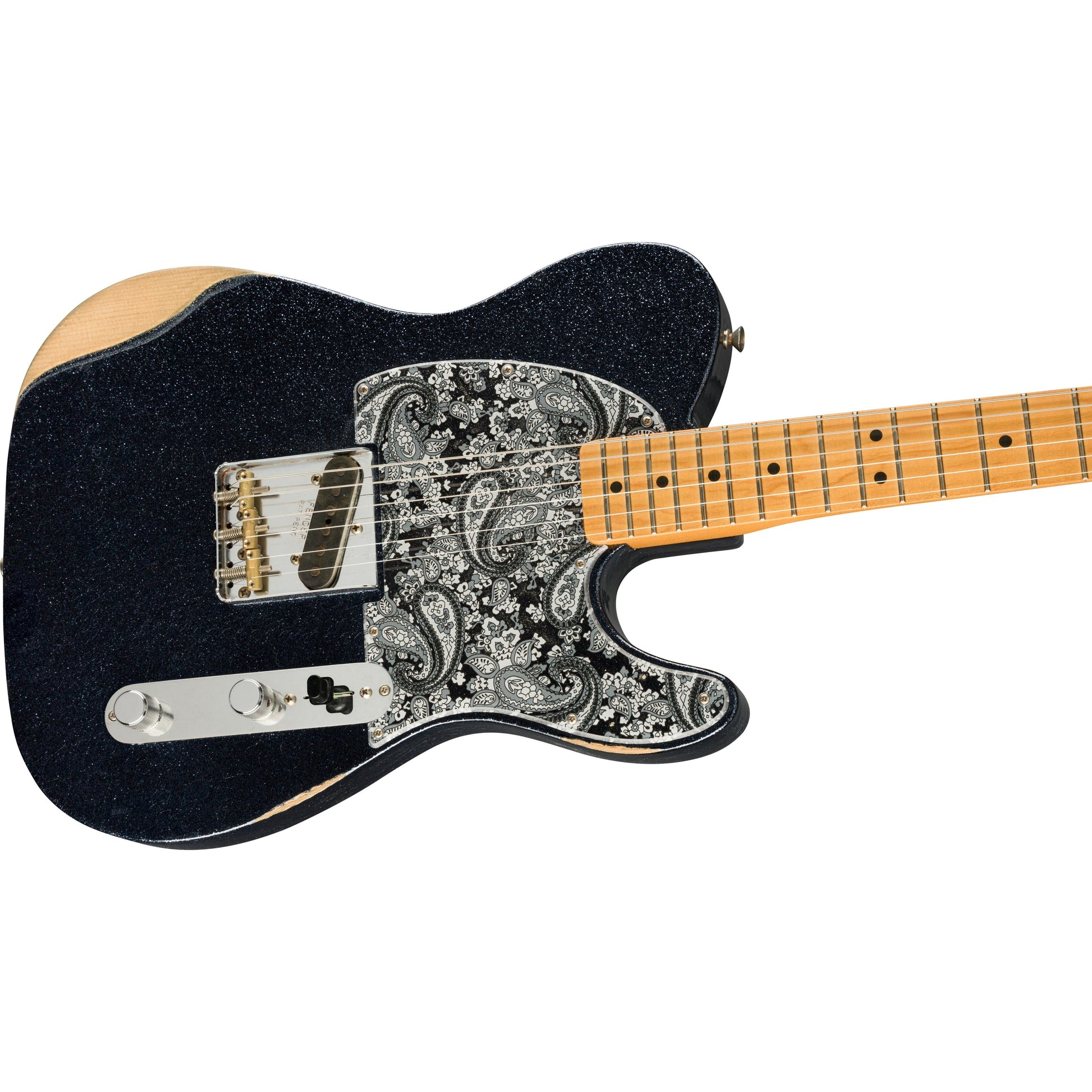 Đàn Guitar Điện Fender Artist Brad Paisley Esquire Telecaster SS, Maple Fingerboard, Black Sparkle - Việt Music