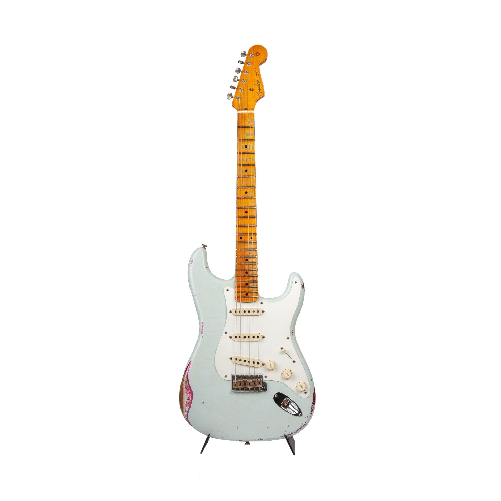 Fender Custom Shop 1957 Stratocaster Heavy Relic Sonic Blue over Pink Paisley Limited Edition - Việt Music