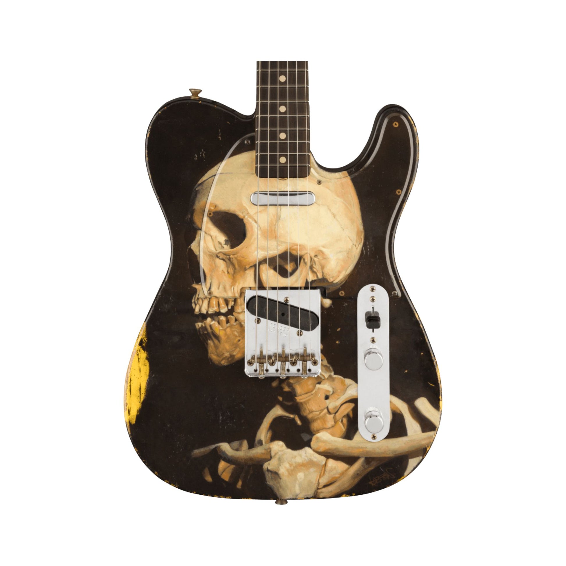 Đàn Guitar Điện Fender Custom Shop 2022 Paul Waller Masterbuilt Prestige Saint John's Skeleton Telecaster SS, Rosewood Fingerboard, Dark Ruby Red Skull - Việt Music