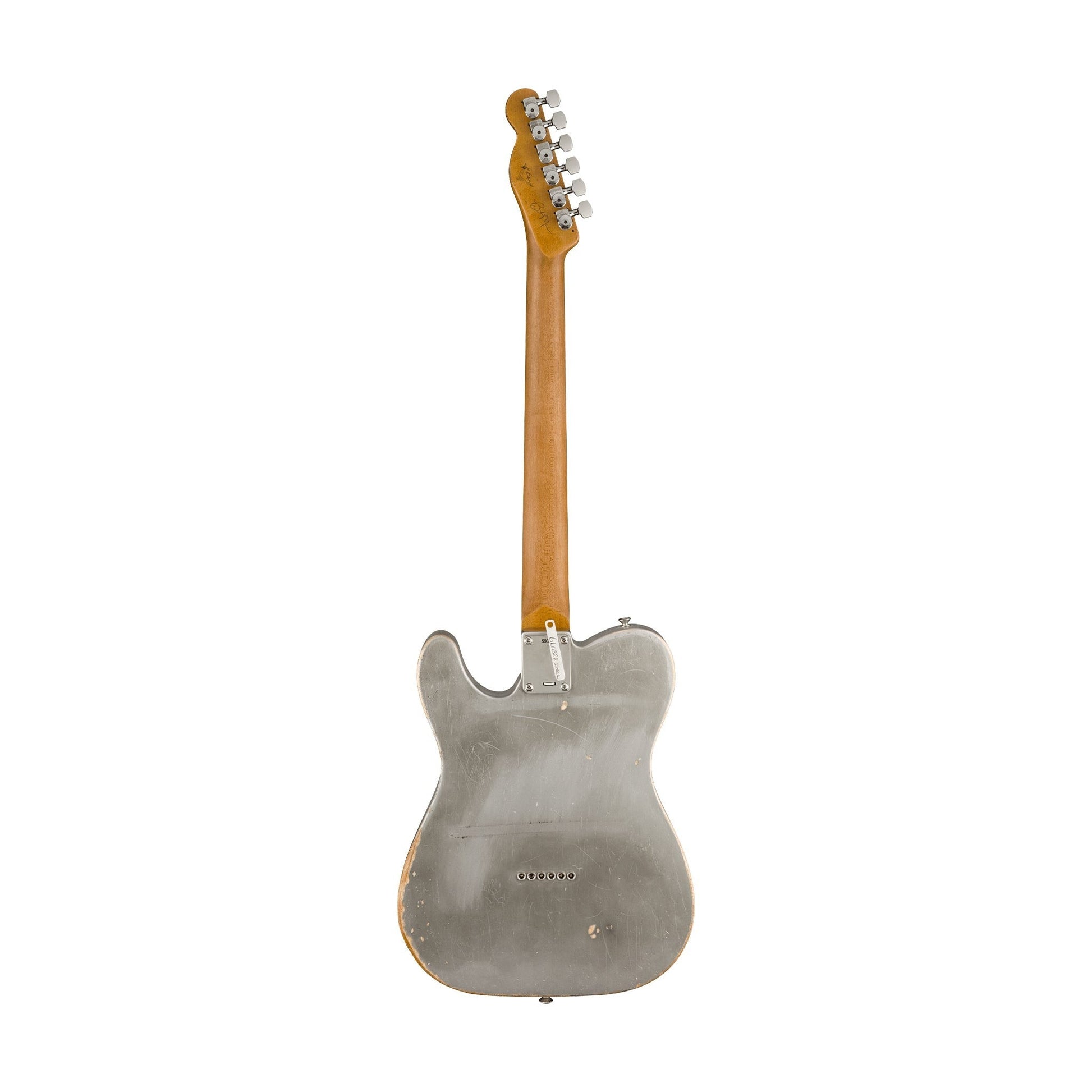 Fender Custom Shop Ltd Ed Kyle Mcmillin Masterbuilt Brent Mason Heavy Relic Telecaster, Flat Silver Satin - Việt Music