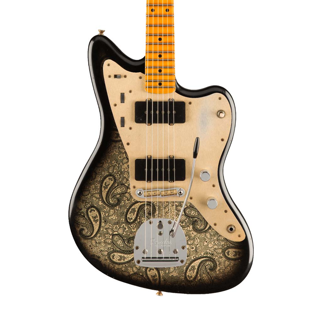 Đàn Guitar Điện Fender Custom Shop Ltd Ed Custom Jazzmaster Relic SS, Maple Fingerboard, Aged Black Paisley - Việt Music