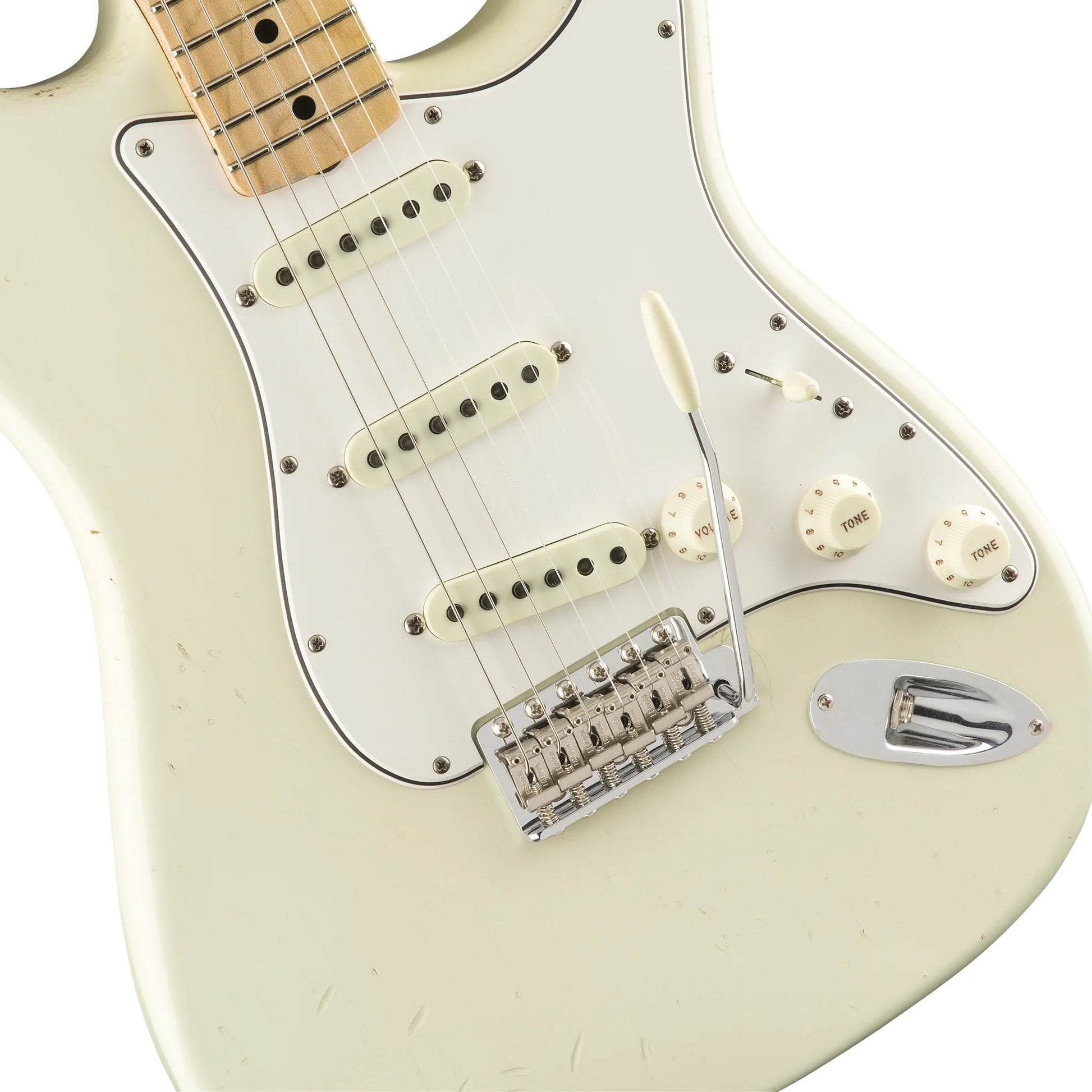 Đàn Guitar Điện Fender Custom Shop Ltd Ed Jimi Hendrix Stratocaster SSS, Maple Fingerboard, Aged Olympic White - Việt Music