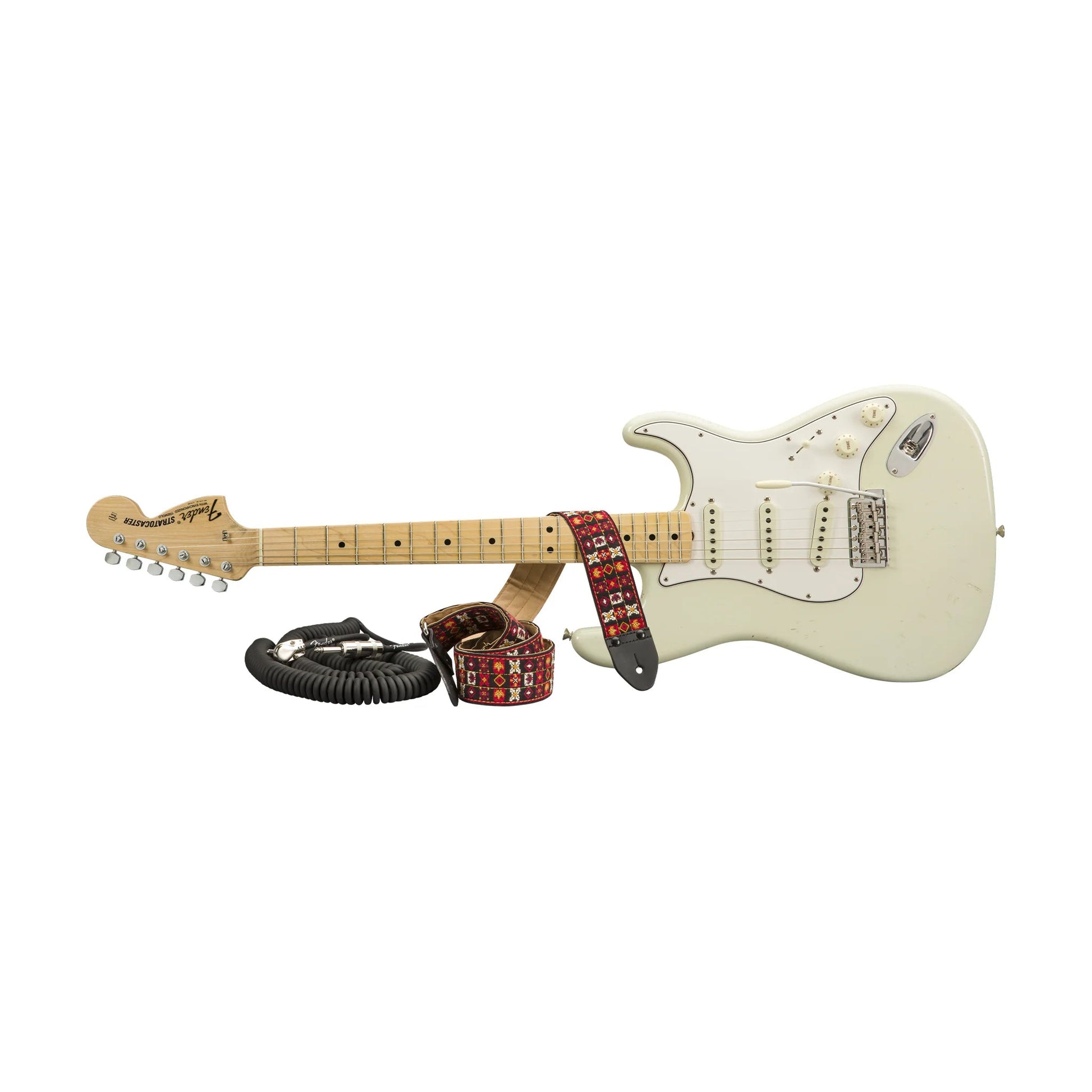 Đàn Guitar Điện Fender Custom Shop Ltd Ed Jimi Hendrix Stratocaster SSS, Maple Fingerboard, Aged Olympic White - Việt Music