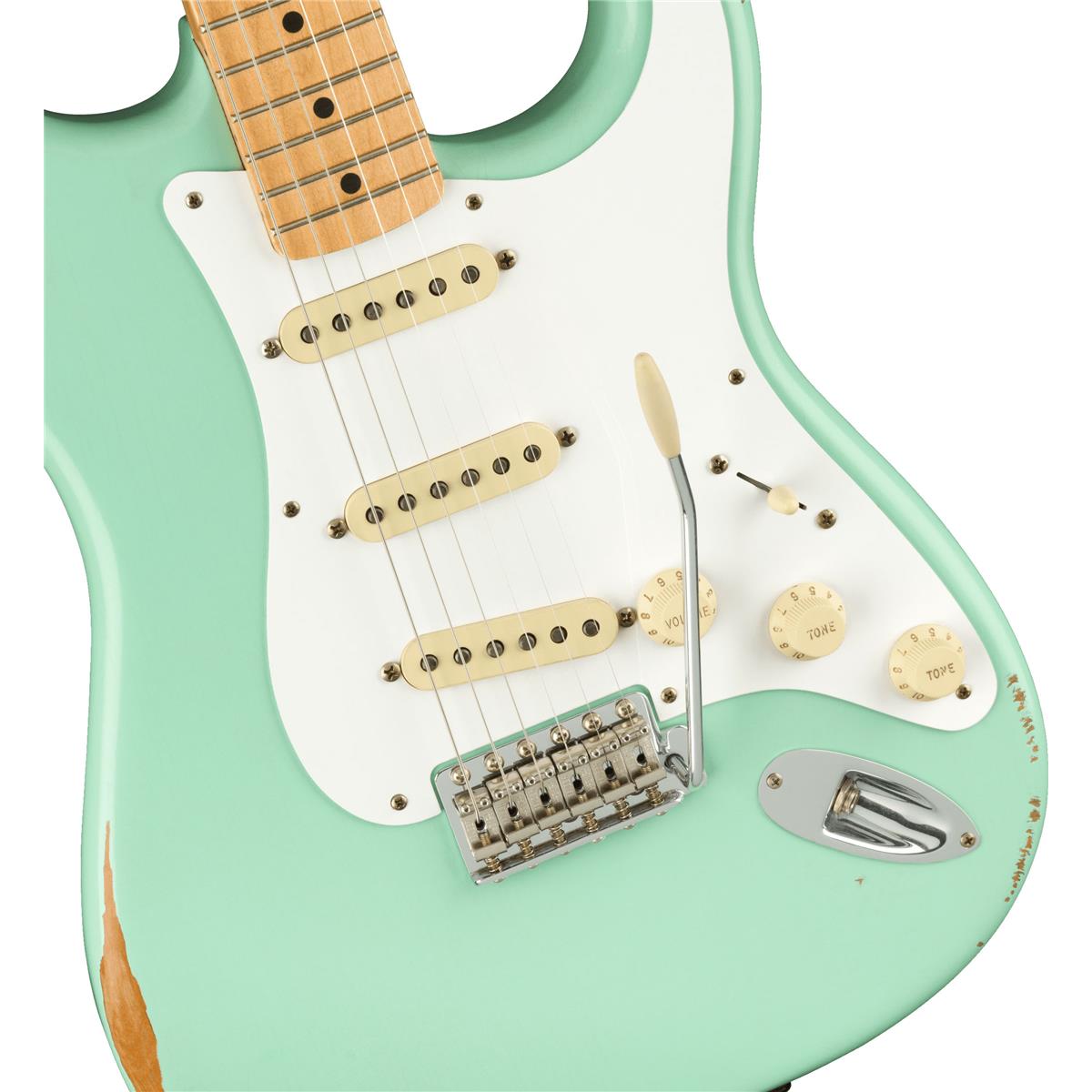 Đàn Guitar Điện Fender Vintera Road Worn 50s Stratocaster SSS, Maple Fingerboard, Surf Green - Việt Music