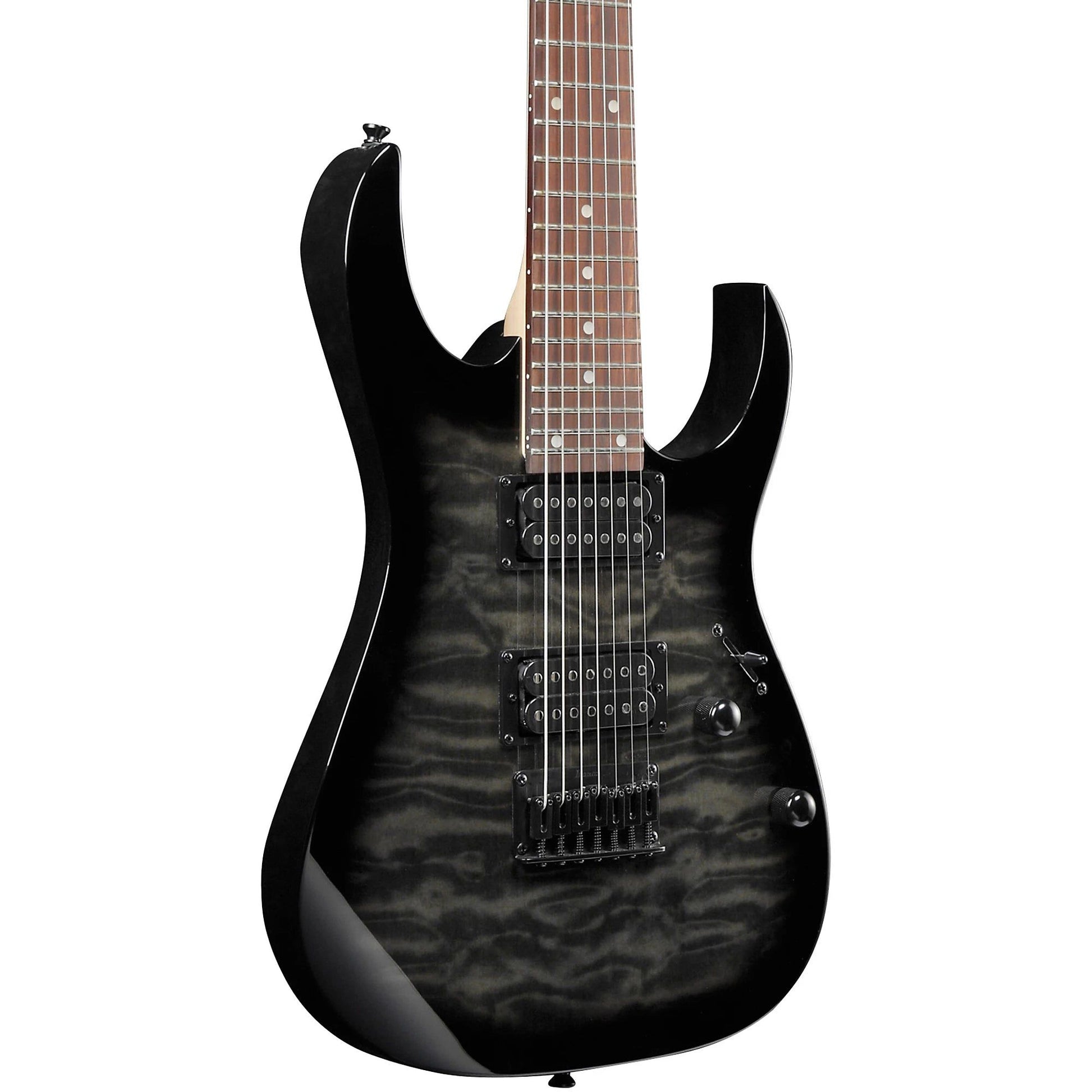 Đàn Guitar Điện Ibanez RG GIO GRG7221QA, Transparent Black Sunburst - Việt Music