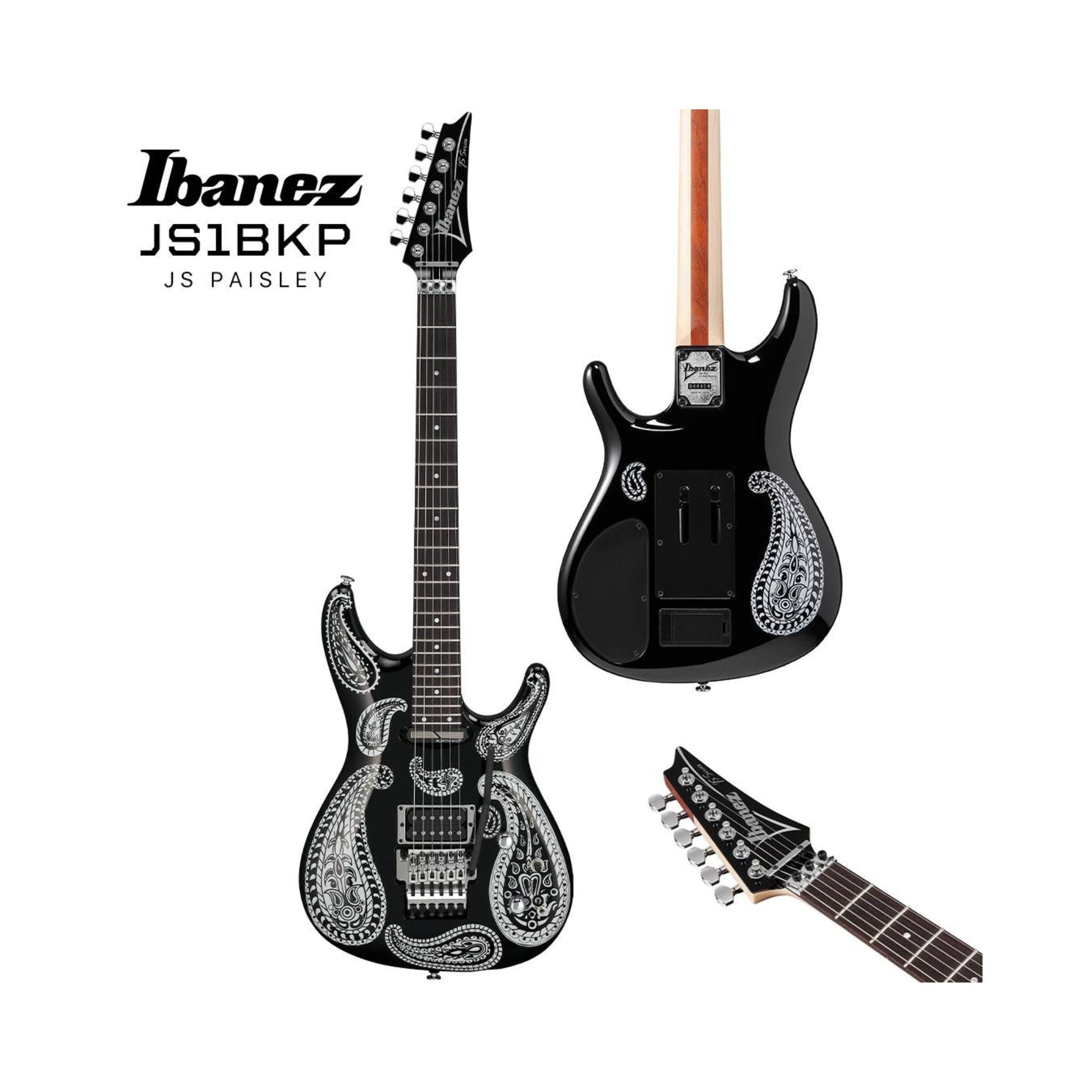 Đàn Guitar Điện Ibanez JS1BKP - Joe Satriani Signature Limited Edition HS, Rosewood Fingerboard, Black Paisley - Việt Music