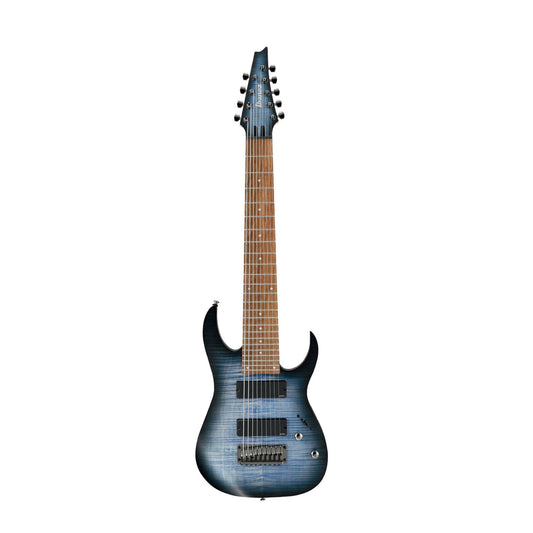 Đàn Guitar Điện Ibanez RG Iron Label RGIR9FME 9-String, Faded Denim Flat - Việt Music