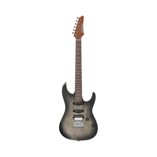 Đàn Guitar Điện Ibanez TQM2 Tom Quayle Signature HSS, Rosewood Fingerboard, Charcoal Black Burst Flat - Việt Music