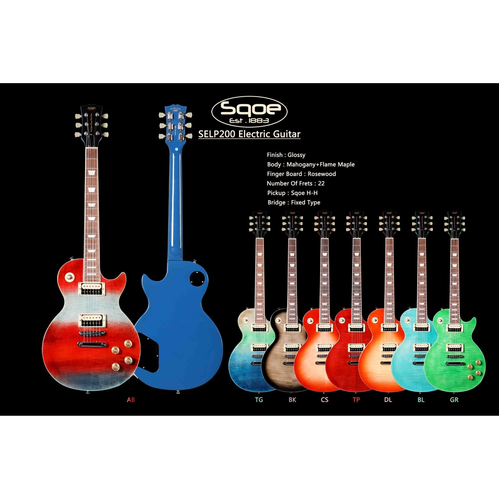 Đàn Guitar Điện Sqoe SELP200 - Việt Music