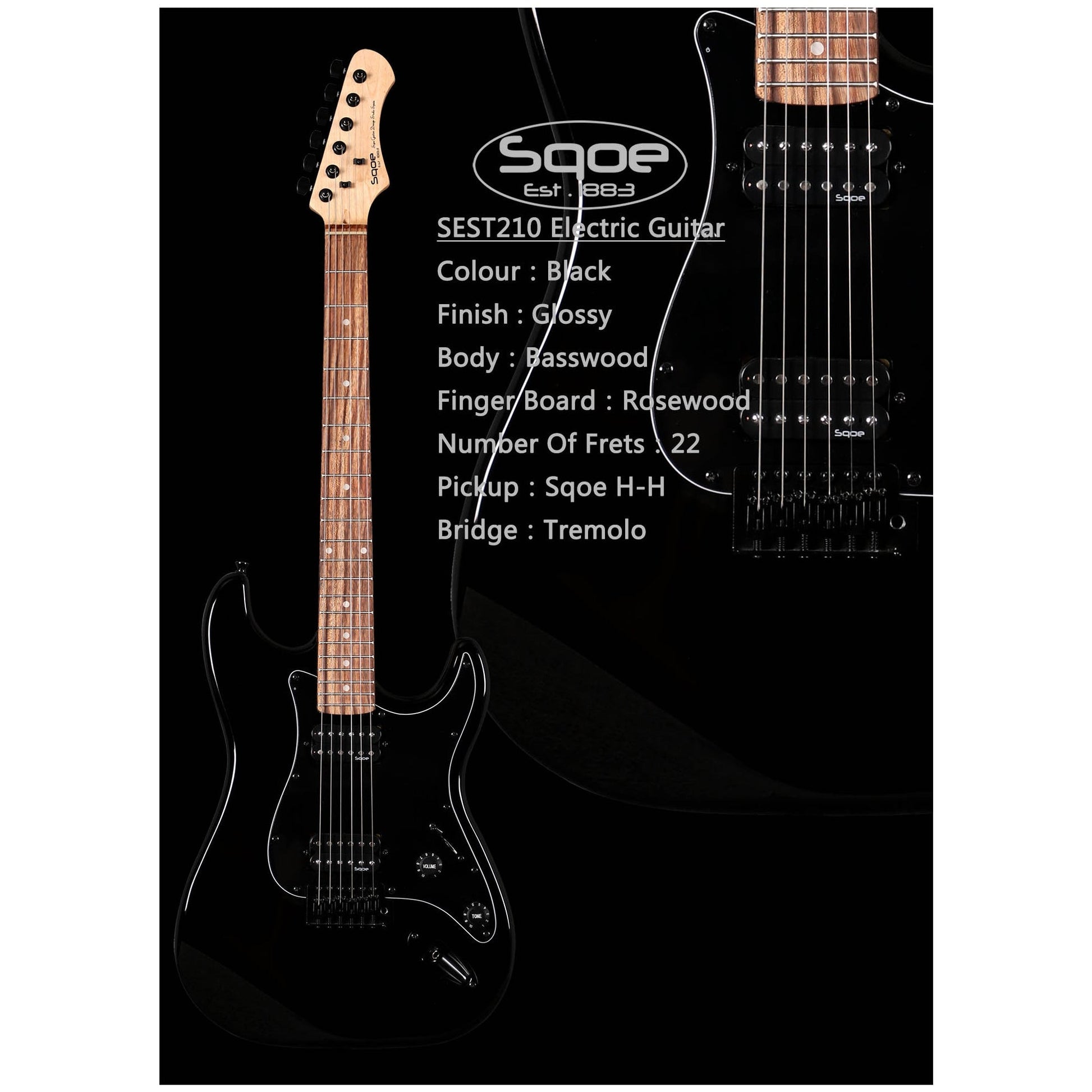 Đàn Guitar Điện Sqoe SEST210 - Việt Music