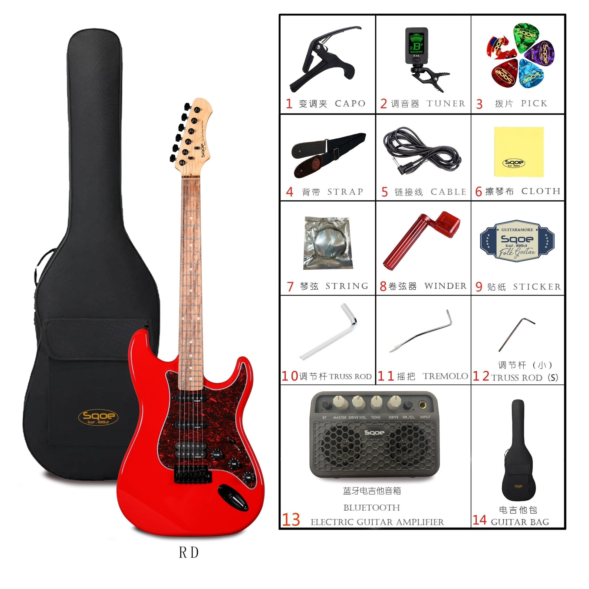 Đàn Guitar Điện Sqoe SEST230 Combo - Việt Music