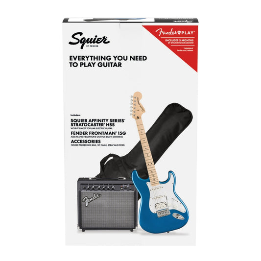 Squier Affinity Series Stratocaster HSS Pack, Maple Fingerboard, Lake Placid Blue - Việt Music