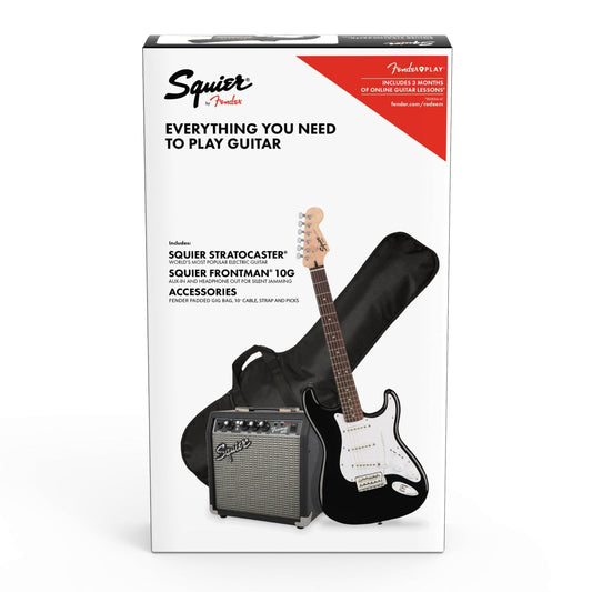 Squier Stratocaster Pack, Laurel Fingerboard, Black - Việt Music