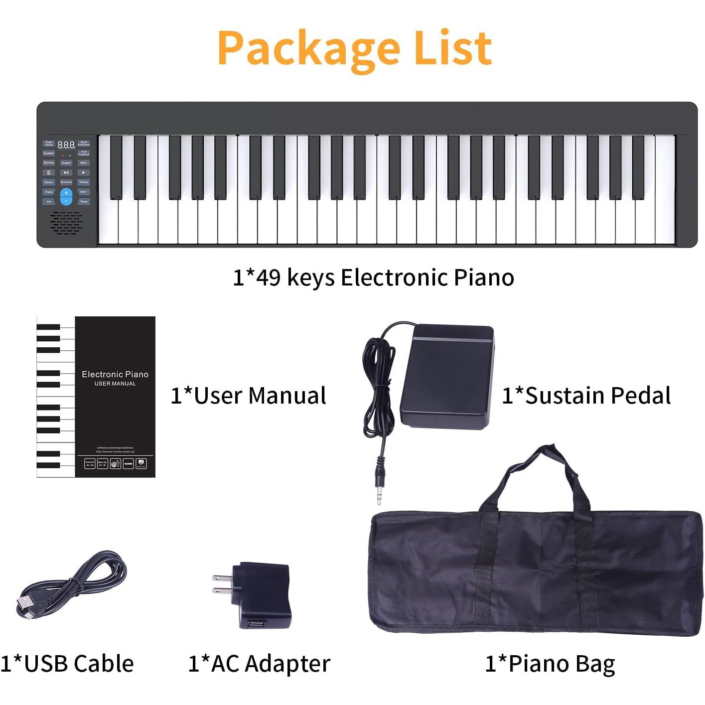 Đàn Piano Điện Konix PJ49Z - Việt Music