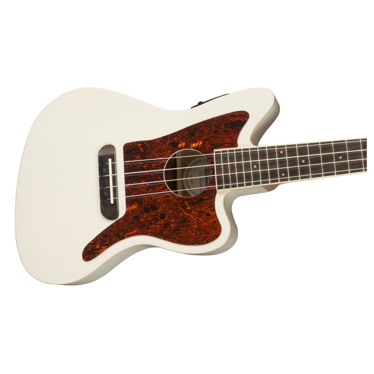 Đàn Ukulele Fender Fullerton Jazzmaster FB Walnut Concert, Olympic White - Việt Music