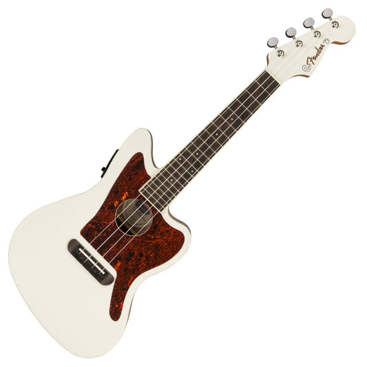 Đàn Ukulele Fender Fullerton Jazzmaster FB Walnut Concert, Olympic White - Việt Music