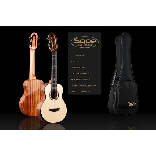 Đàn Ukulele Concert Sqoe SQ-2430C - Việt Music