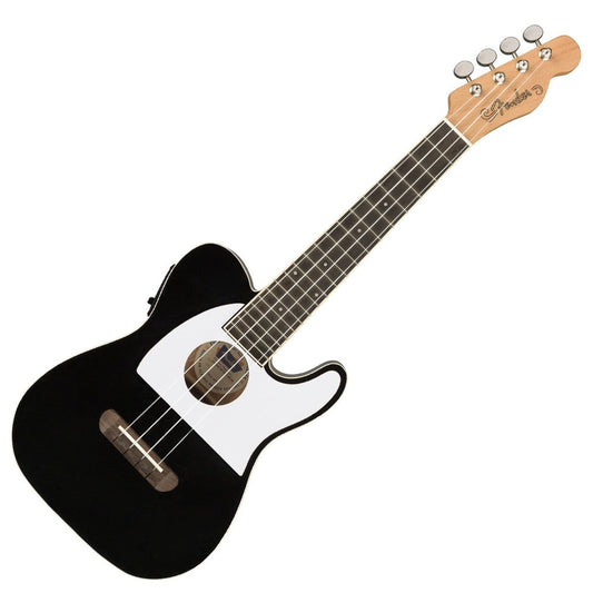 Đàn Ukulele Fender Fullerton Tele FB Walnut Concert, Black - Việt Music