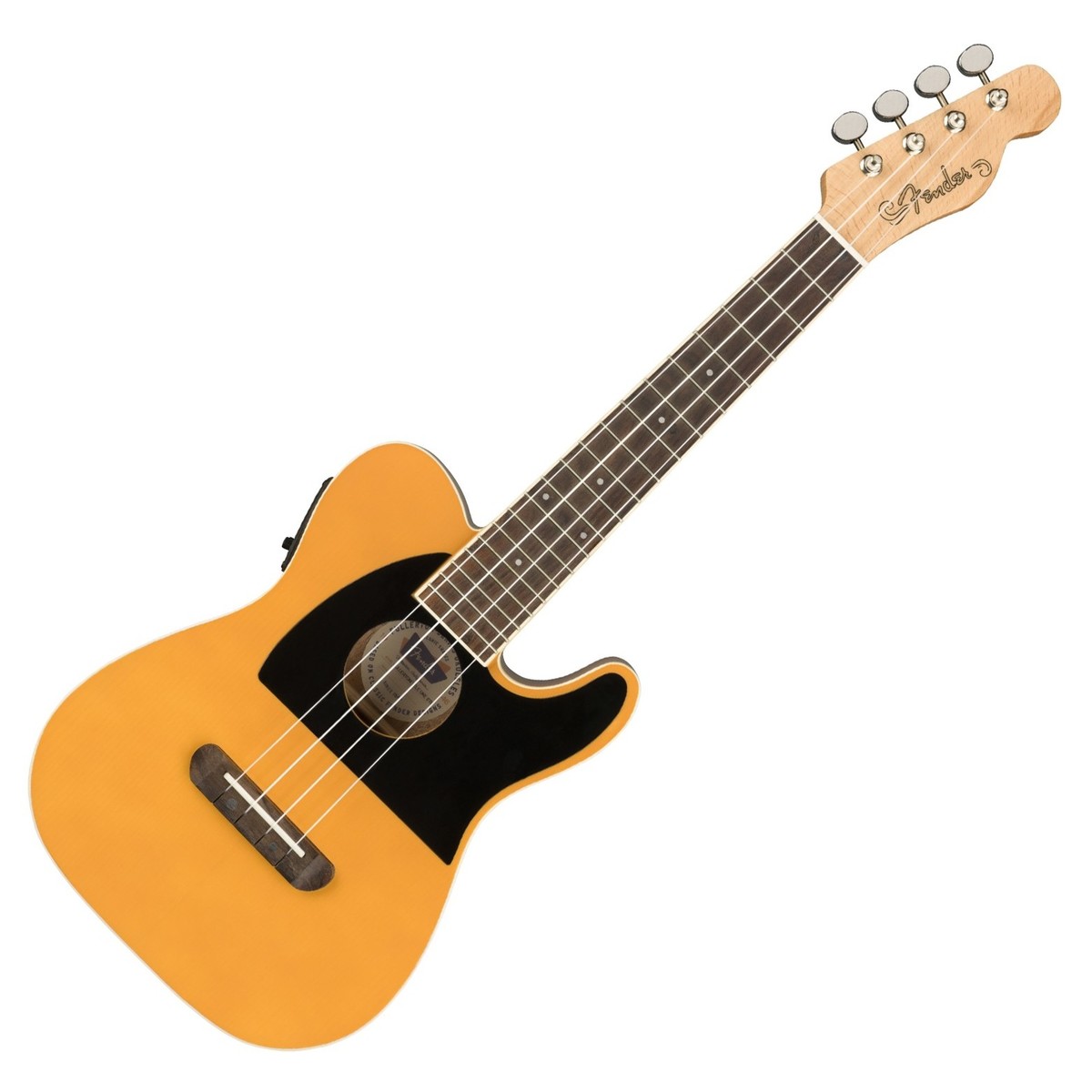 Đàn Ukulele Fender Fullerton Tele FB Walnut Concert, Butterscotch Blonde - Việt Music