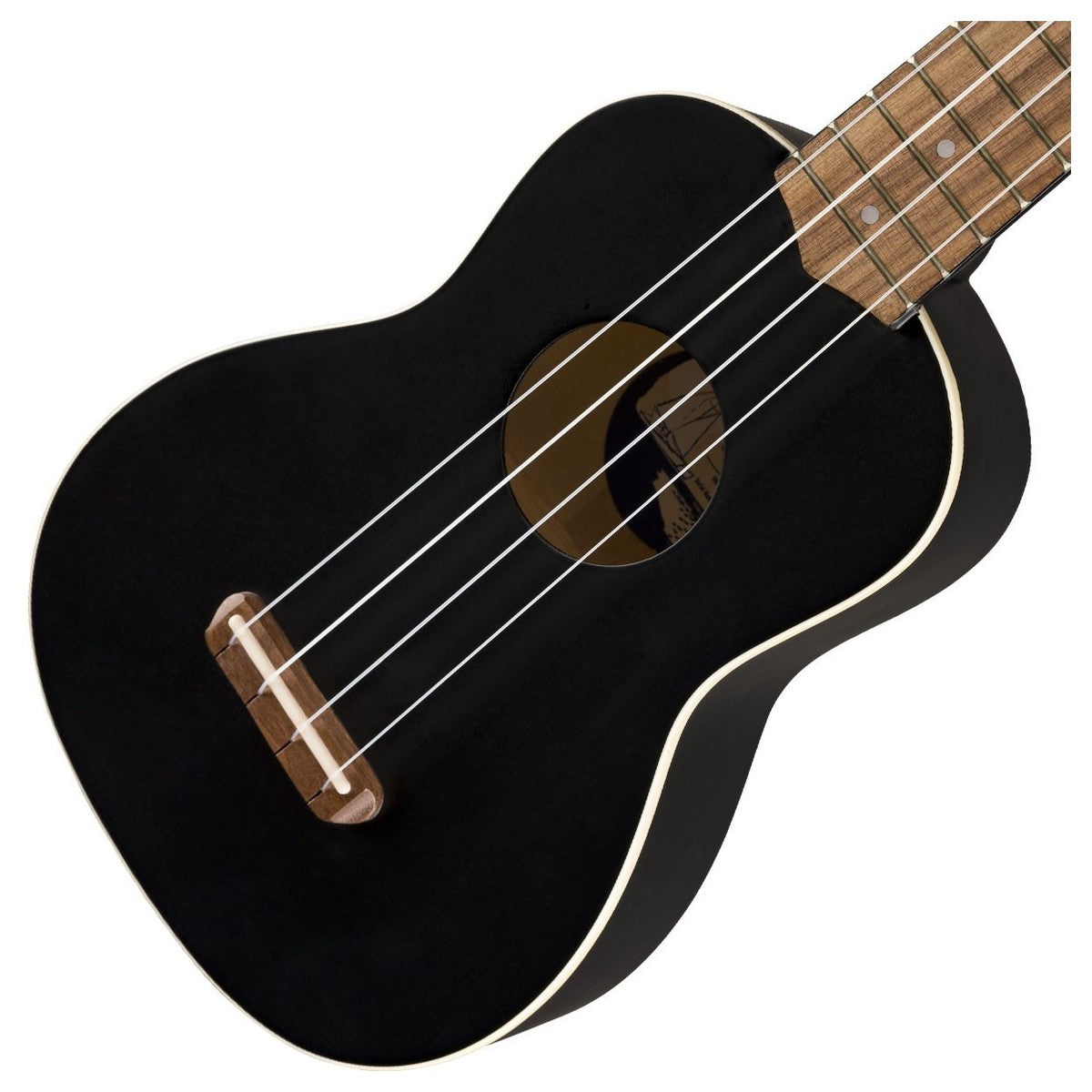 Đàn Ukulele Fender Venice FB Walnut Soprano, Black - Việt Music