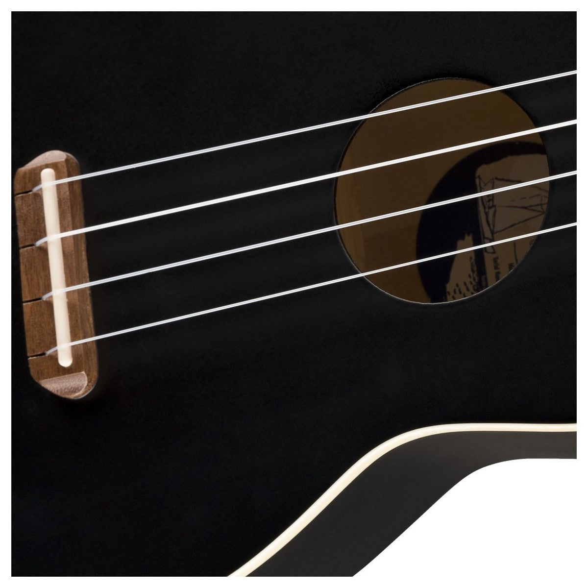 Đàn Ukulele Fender Venice FB Walnut Soprano, Black - Việt Music