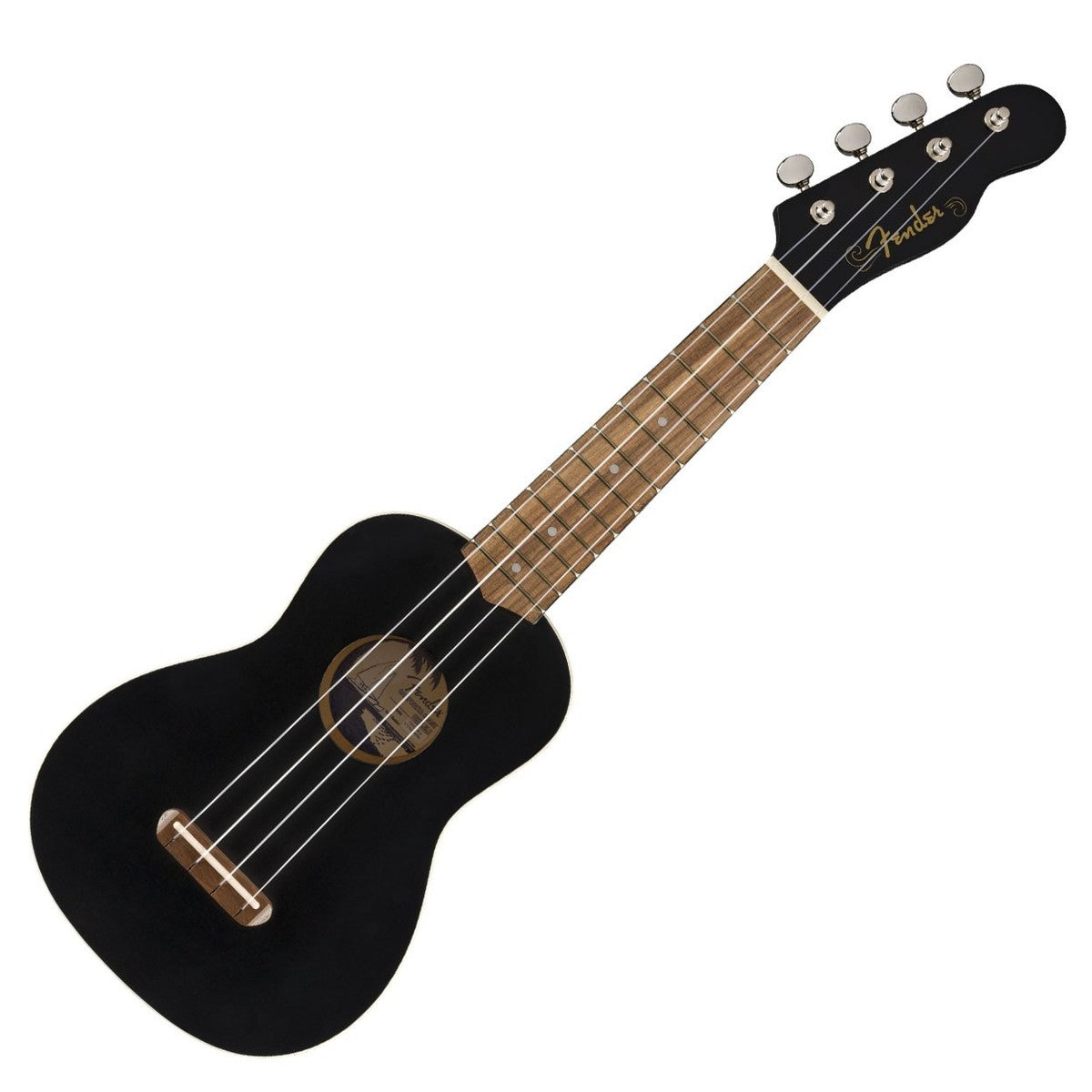 Đàn Ukulele Fender Venice FB Walnut Soprano, Black - Việt Music