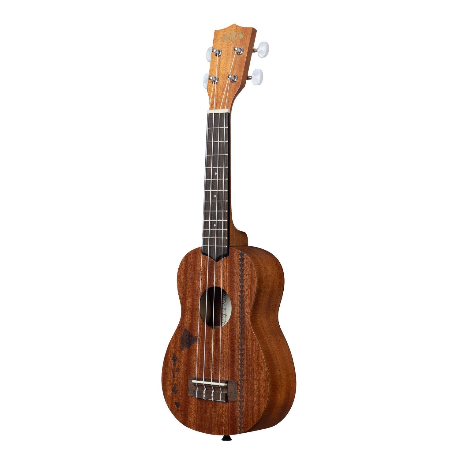 Đàn Ukulele Soprano Kala Satin Mahogany w/ Hawaiian Islands KA-15S-H - Việt Music