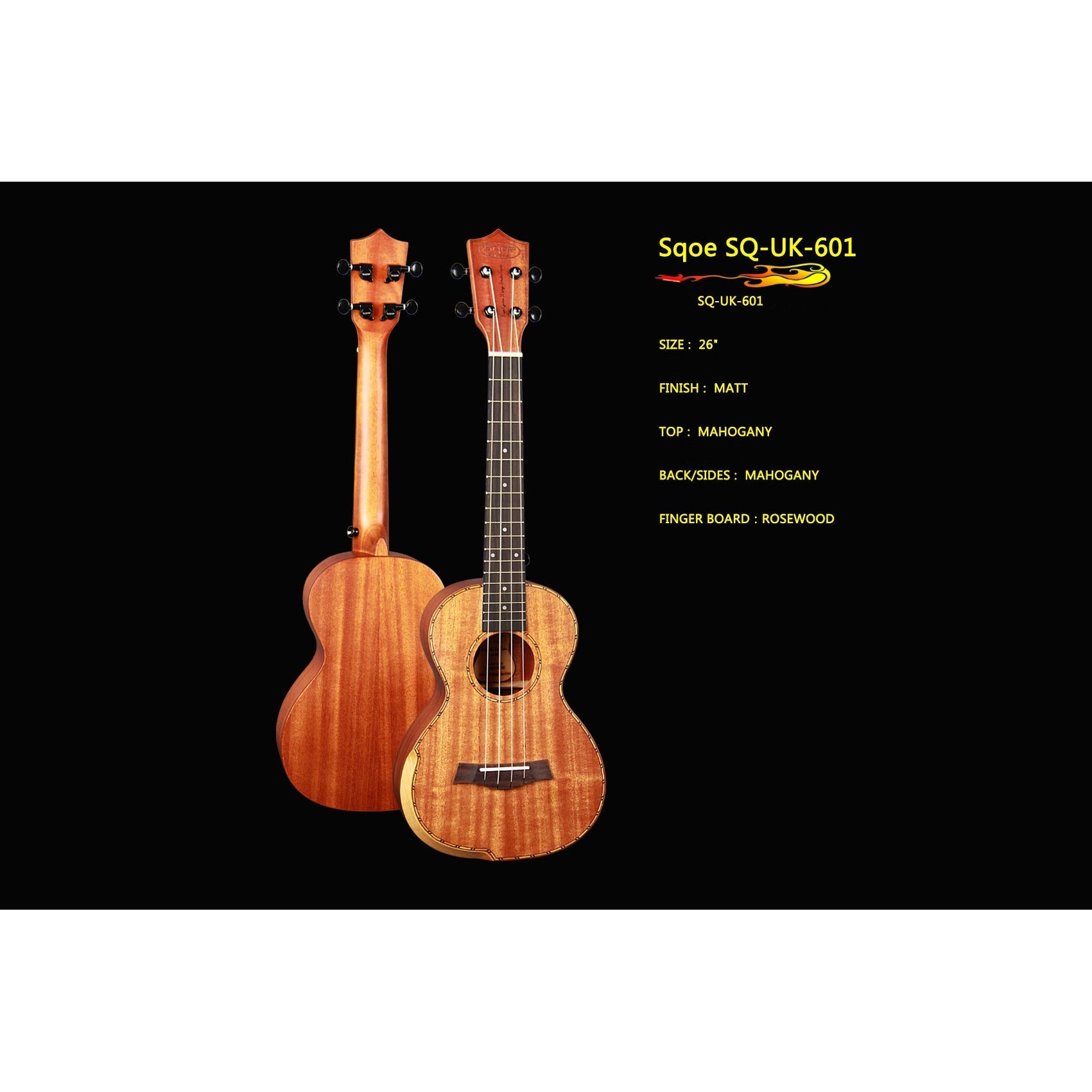 Đàn Ukulele Tenor Sqoe SQ-UK-601 - Việt Music