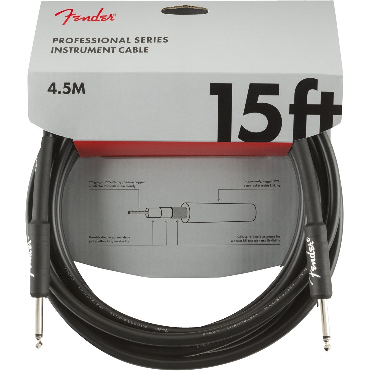 Dây Cáp Kết Nối Fender Professional Series Instrument Cable, 2 Đầu Thẳng - Việt Music