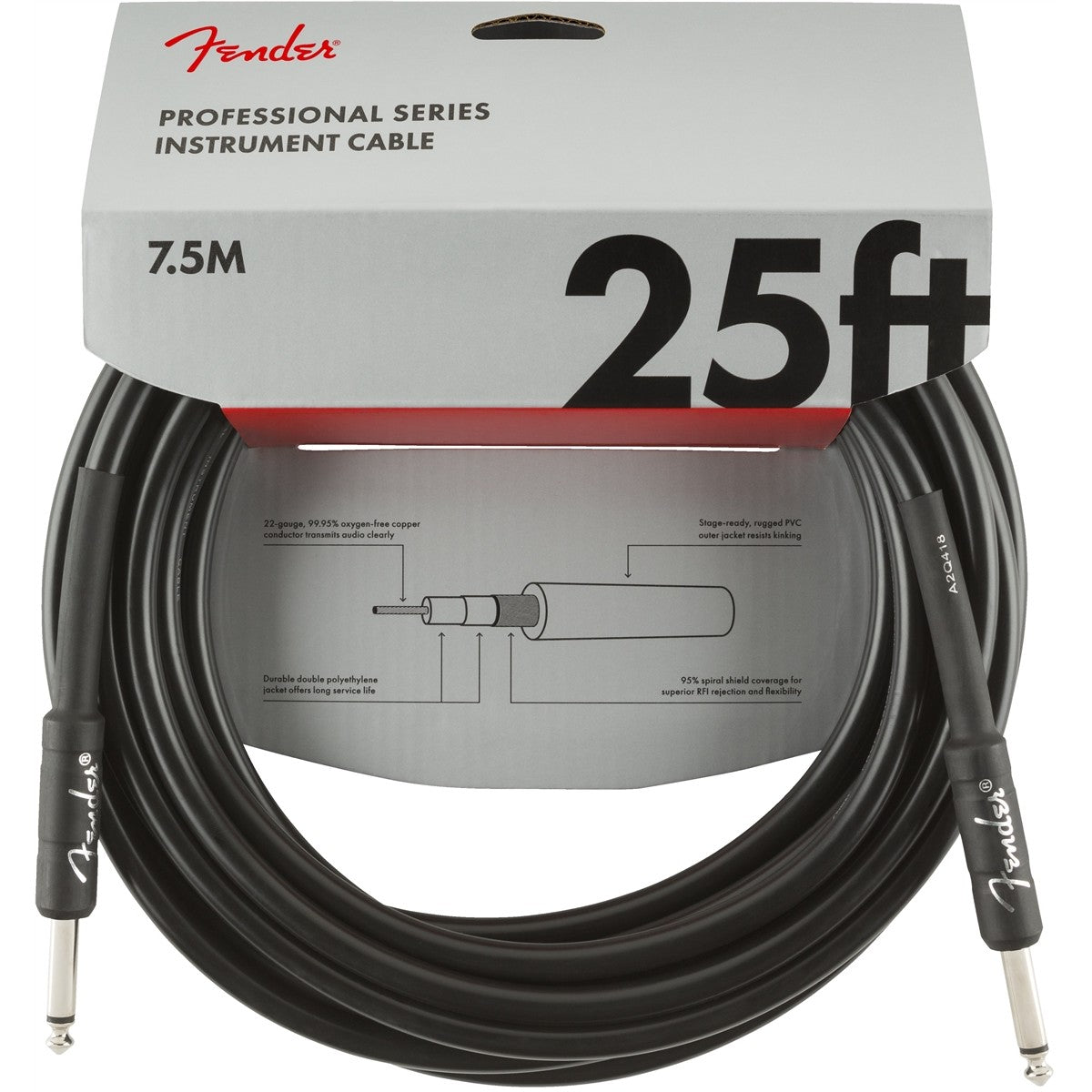 Dây Cáp Kết Nối Fender Professional Series Instrument Cable, 2 Đầu Thẳng - Việt Music