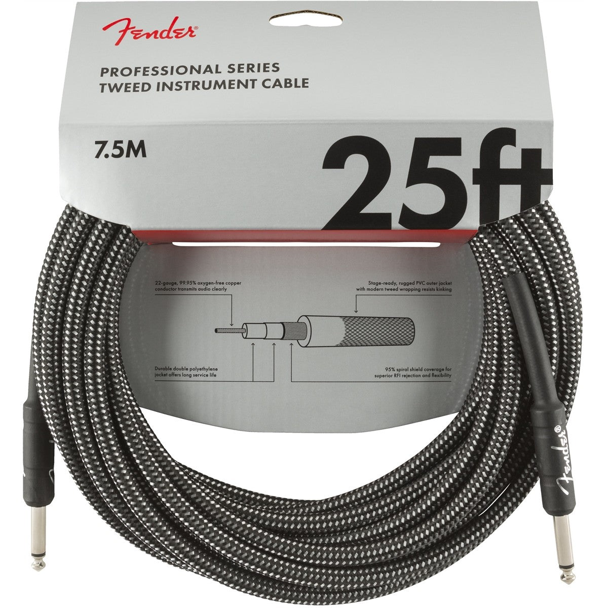 Dây Cáp Kết Nối Fender Professional Series Tweed Instrument Cable - Việt Music