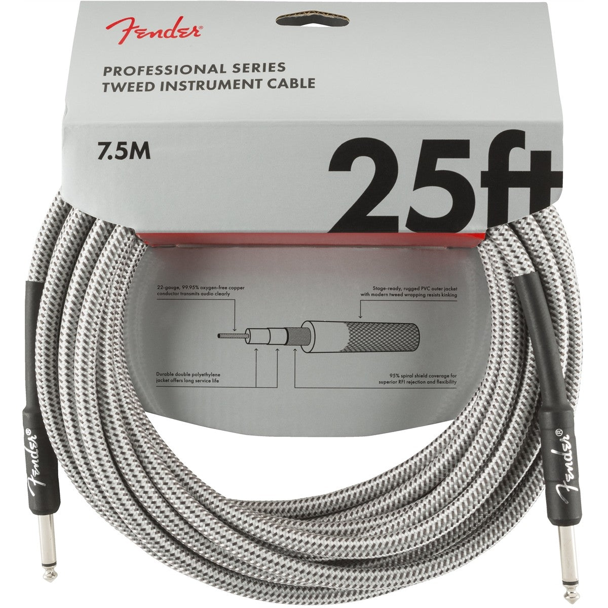 Dây Cáp Kết Nối Fender Professional Series Tweed Instrument Cable - Việt Music