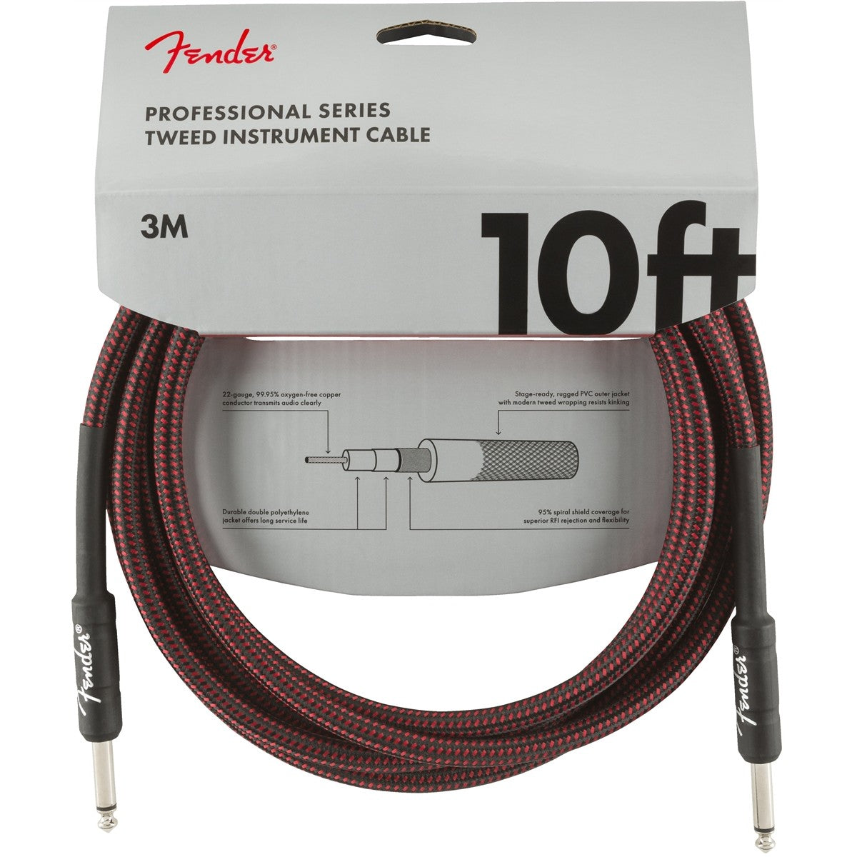 Dây Cáp Kết Nối Fender Professional Series Tweed Instrument Cable - Việt Music