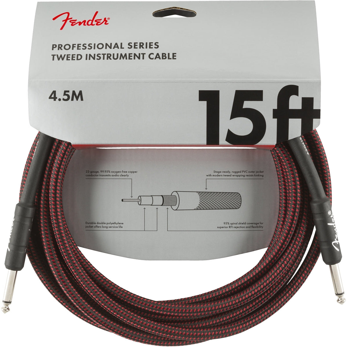 Dây Cáp Kết Nối Fender Professional Series Tweed Instrument Cable - Việt Music