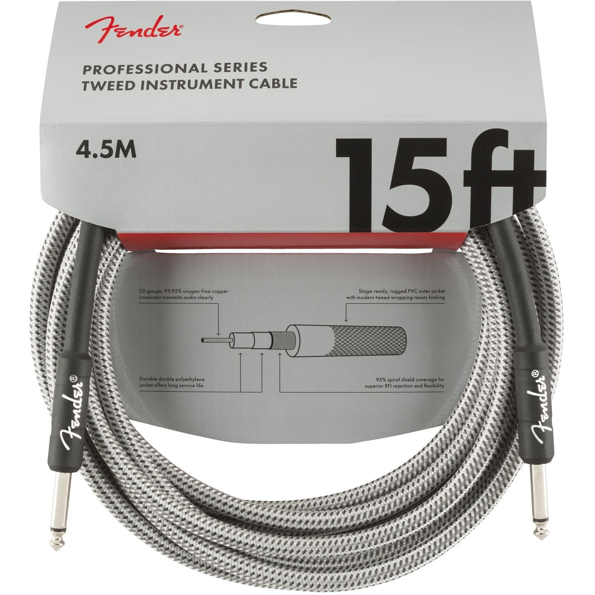 Dây Cáp Kết Nối Fender Professional Series Tweed Instrument Cable - Việt Music