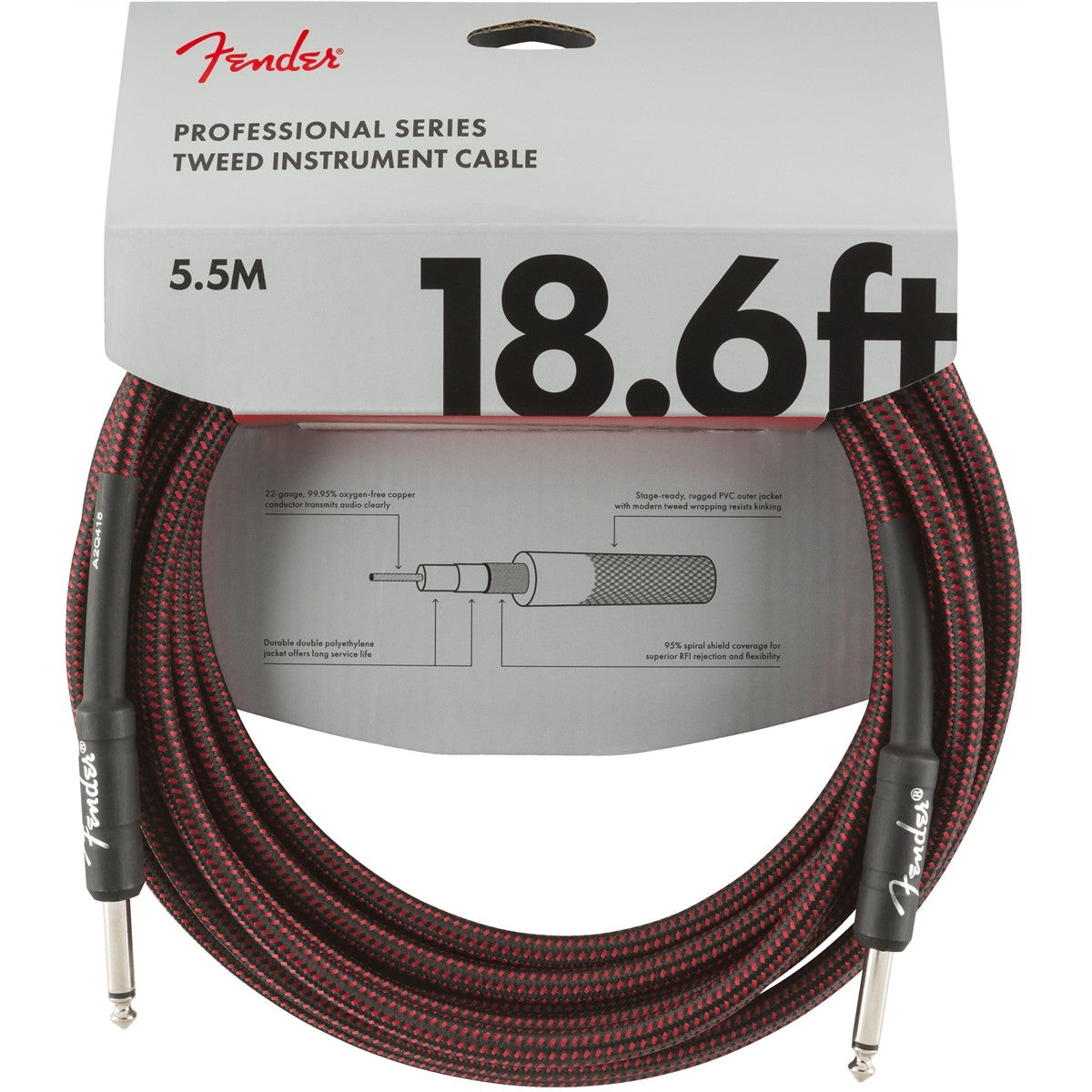 Dây Cáp Kết Nối Fender Professional Series Tweed Instrument Cable - Việt Music