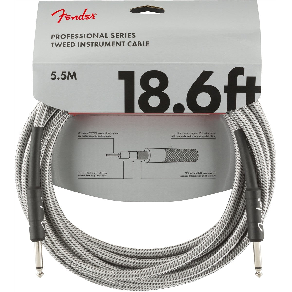 Dây Cáp Kết Nối Fender Professional Series Tweed Instrument Cable - Việt Music