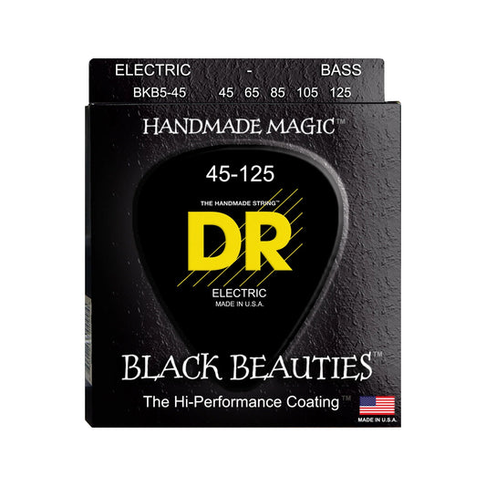 Dây Đàn Guitar Bass DR Strings BKB5-45 Black Beauties - Việt Music