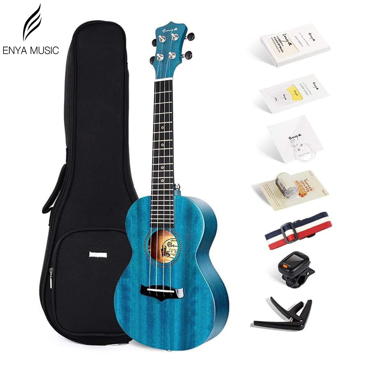 Đàn Ukulele Soprano Enya 25D Solid Mahogany - Việt Music