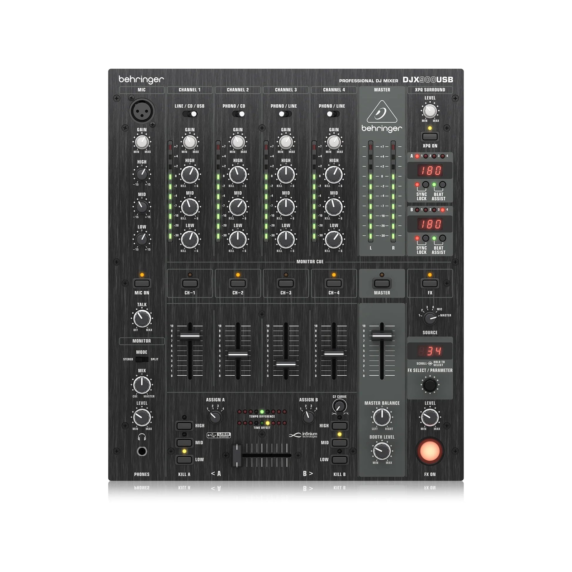 Mixer Behringer Pro Mixer DJX900USB 4-channel DJ - Việt Music