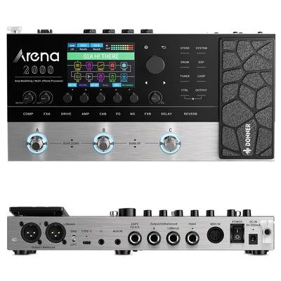 Pedal Guitar Donner Arena 2000 Multi-Effect Guitar Pedal AMP Modeling Multiple Effects Processor - Việt Music