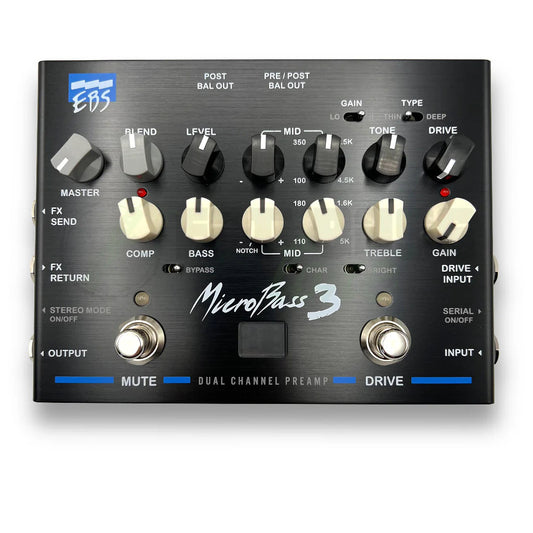 Pedal Guitar EBS MicroBass 3 2-channel Preamp - Việt Music