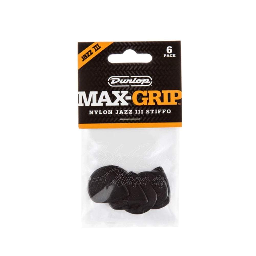 Pick Gảy Đàn Guitar Jim Dunlop 471P3S NYLON MAX GRIP STIFFO JAZZ III - Việt Music