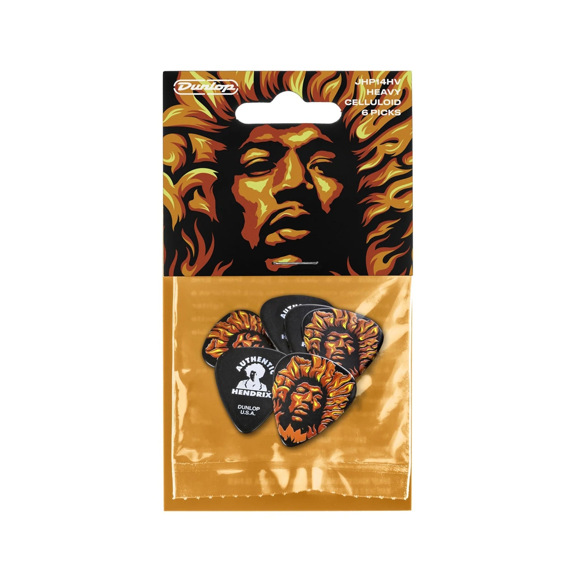 Pick Gảy Đàn Guitar Jim Dunlop JHP14HV Jimi Hendrix Voodoo Fire - Việt Music