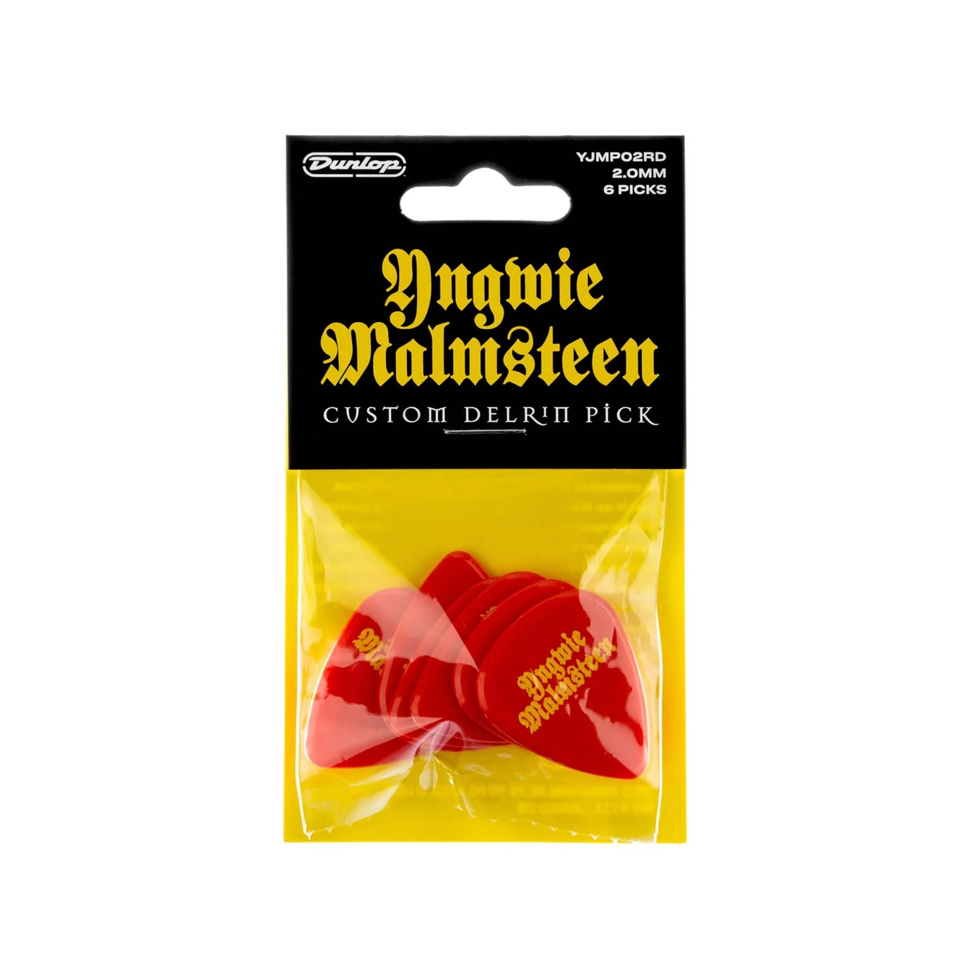 Pick Gảy Đàn Guitar Jim Dunlop YJMP02RD Yngwie Malmsteen Custom Delrin 2.0mm, 6pc - Việt Music