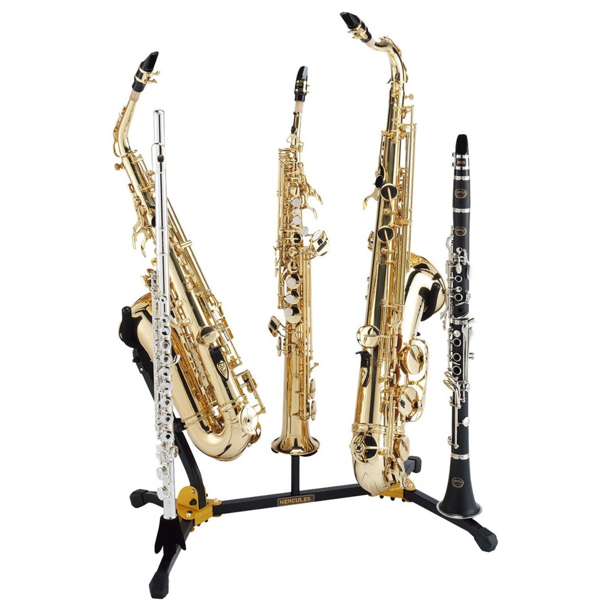 Giá Để Kèn Saxophone Hercules DS538B Alto and Tenor Saxophone Dual Stand, With 3 Pegs - Việt Music