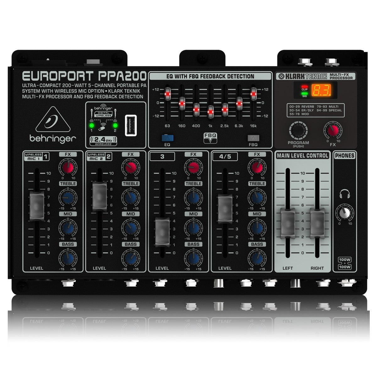 Loa Behringer Europort PPA2000BT 8-channel Portable PA System Bluetooth - Việt Music